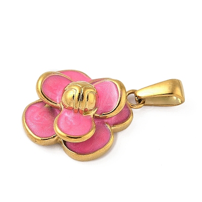 304 Stainless Steel Enamel Pendants STAS-P408-17A-G-1