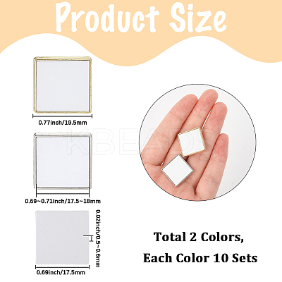 10 Sets Sublimation Blank Brooch Pins FIND-SP0004-08B-1