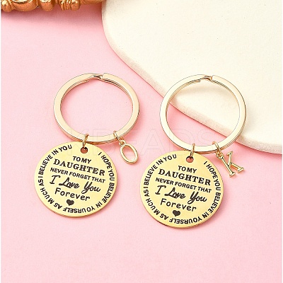 Valentine's Day Brass & 201 Stainless Steel Keychain KEYC-YW00097-01-1
