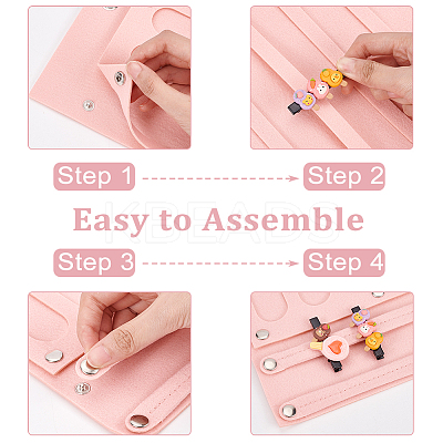 Felt Large Capacity Hair Clips Storage Hangers AJEW-WH0326-85-1