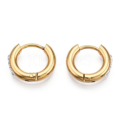 201 Stainless Steel Huggie Hoop Earrings STAS-S079-162A-G-1