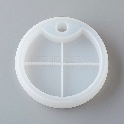 DIY 4 Compartments Round Layered Rotating Storage Box AJEW-D046-16B-1