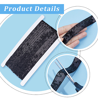 10 Yards Polyester Paillette Ribbon OCOR-CY0004-70B-1