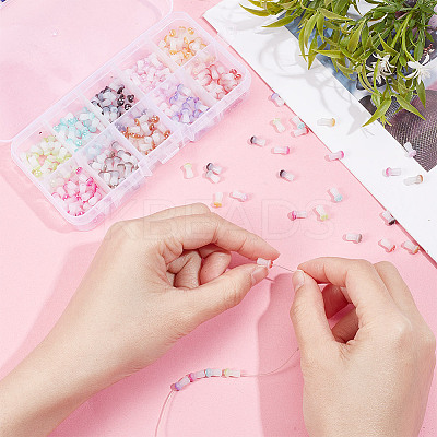 300Pcs 10 Colors Opaque Glass Beads GLAA-GO0001-02-1