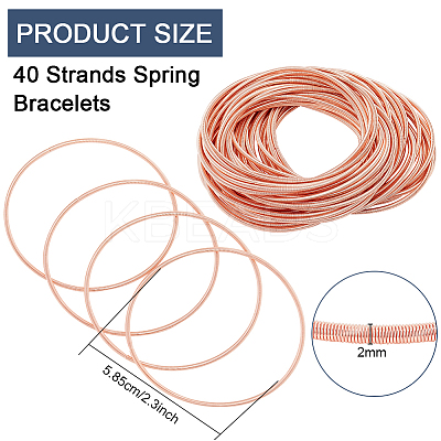 40 Strands Spring Bracelets TWIR-BC0001-51RG-1