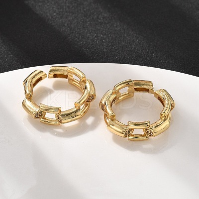 Brass Micro Pave Clear Cubic Zirconia Finger Rings for Women RJEW-S622-10G-1