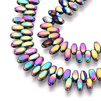 Electroplated Synthetic Non-magnetic Hematite Beads Strands G-T139-65A-1