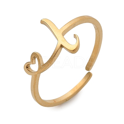 304 Stainless Steel Cuff Rings for Women RJEW-D285-01G-L-1