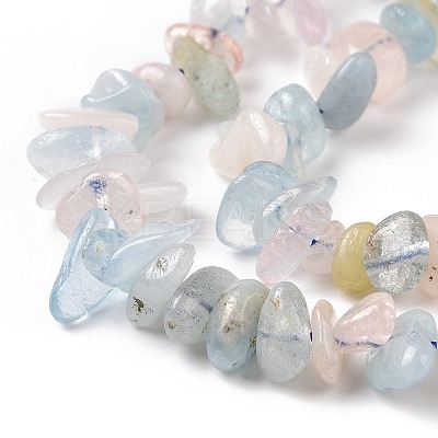 Natural Morganite Chip Beads Strands X-G-E271-84-1