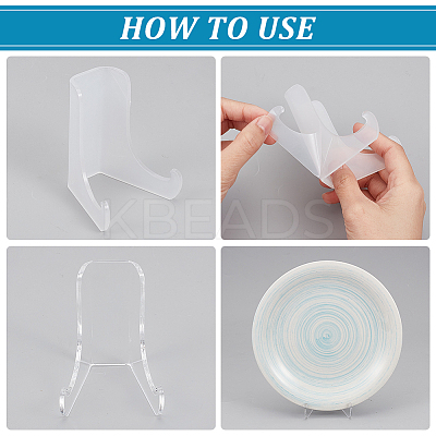 Acrylic Cup and Saucer Display Stands ODIS-WH0029-73-1