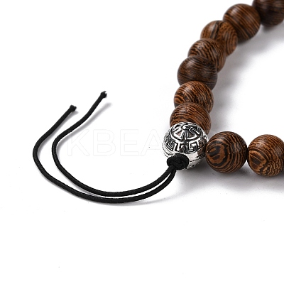 Wood Beads Stretch Bracelets Making BJEW-PH00009-18-1