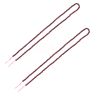 2 Strands Natural Garnet Beads Strands G-FI0001-04-1