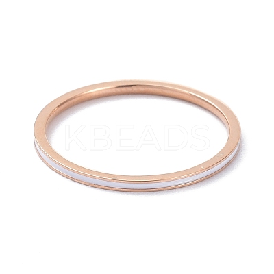 1~1.3mm Simple Enamel Finger Ring for Girl Women RJEW-C012-04E-RG-01-1