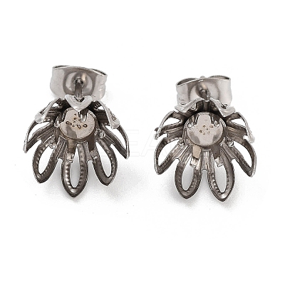 Stainless Steel Stud Earring Findings STAS-XCP0001-81-1