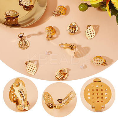 20Pcs 304 Stainless Steel Clip-on Earring Findings STAS-UN0044-06-1