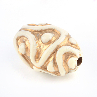 Oval Plating Acrylic Beads PACR-Q102-54A-1-1