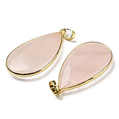 Natural Rose Quartz Pendants G-Q1002-03G-01-1