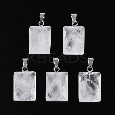 Natural Quartz Crystal Pendants G-N349-17P-03-1