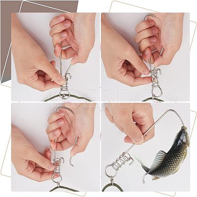 2Sets 2 Style 201 Stainless Steel Fishing Accessories Set AJEW-FH0002-42-1