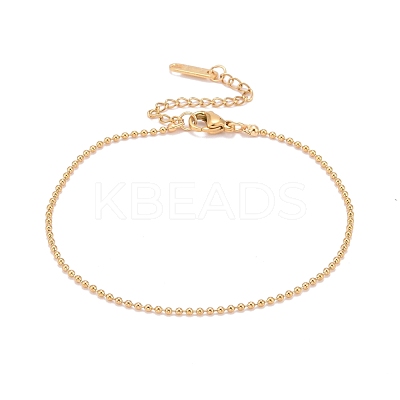 PVD Vacuum Plating 304 Stainless Steel Ball Chains Bracelets BJEW-JB06270-1