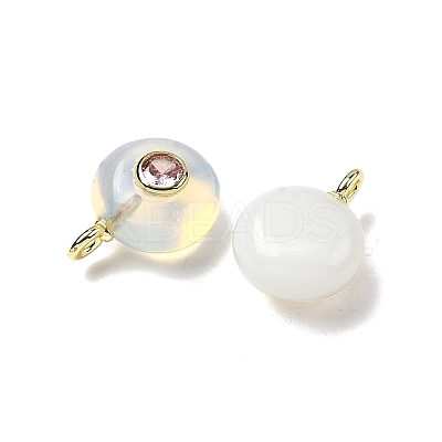 Synthetic Opalite Flat Round Pendants G-H318-01G-A-07-1