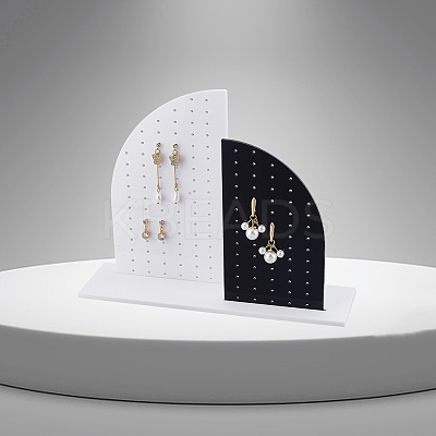 Vertical Sailboat Acrylic Earrings Display Stands EDIS-WH0029-52-1