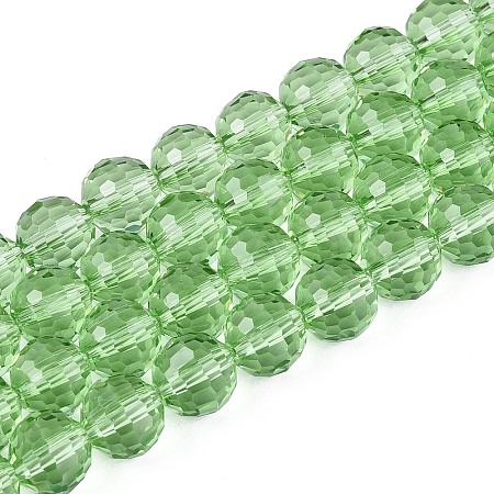 Transparent Glass Bead Strands GLAA-R095-8mm-28-1