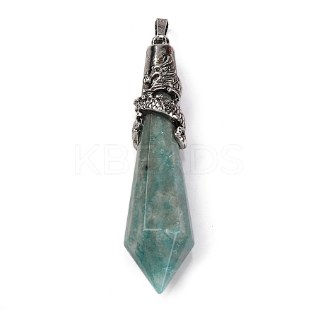 Natural Amazonite Pointed Big Pendants G-Q184-02J-AS-1