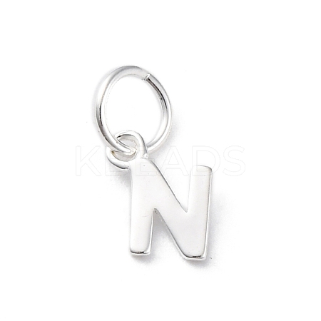 925 Sterling Silver Letter Charms STER-C012-01S-N-1