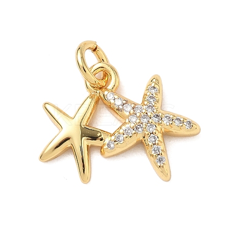 Brass Micro Pave Cubic Zirconia Pendants KK-D426-25D-G-1