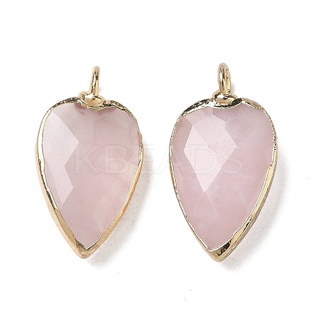 Natural Rose Quartz Pendants G-G012-13G-11-1