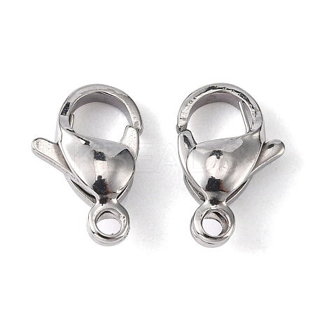 Tarnish Resistant 304 Stainless Steel Lobster Claw Clasps X-STAS-M262-01-11mm-1