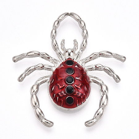 Rack Plating Alloy Enamel Pendants ENAM-N056-401P-1