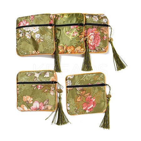 Chinese Style Floral Cloth Jewelry Storage Zipper Pouches LS-AJEW-D063-01C-1