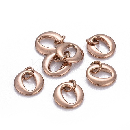 304 Stainless Steel Charms STAS-L218-12RG-1