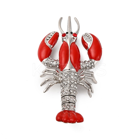 Zinc Alloy Crystal Rhinestone Enamel Brooch LS-JEWB-U010-02P-03-1