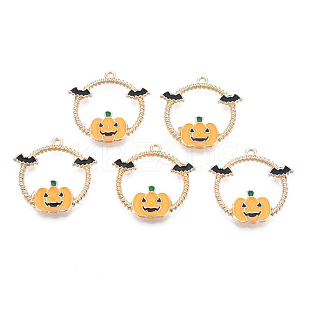 Halloween Alloy Enamel Pendants ENAM-N055-092-1