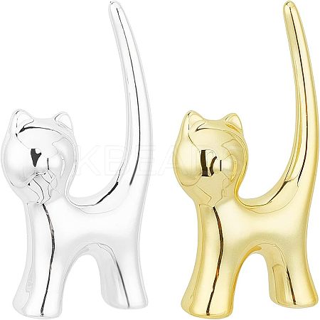 FINGERINSPIRE Porcelain Cat Shape Home Display Decorations DJEW-FG0001-10-1