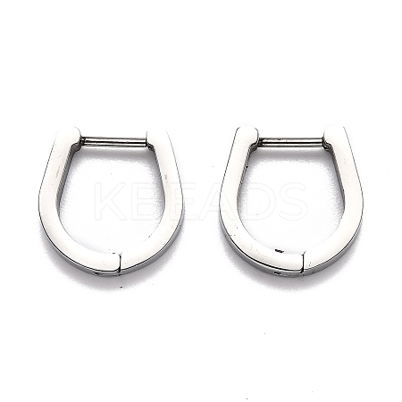 304 Stainless Steel Huggie Hoop Earrings STAS-J033-14A-P-1