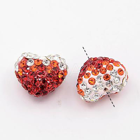 Gradient Color Polymer Clay Grade A Rhinestone Beads RB-A049-03-1