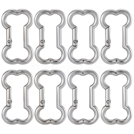 10Pcs Zinc Alloy Rock Climbing Carabiners FIND-SC0021-33-1