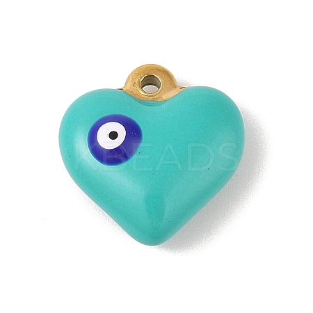 304 Stainless Steel Enamel Pendants STAS-M071-02F-1