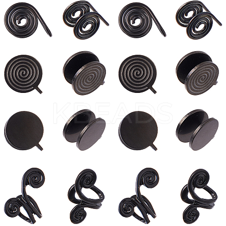 16Pcs 4 Styles Alloy & 304 Stainless Steel Cuff Earrings EJEW-HS0001-17-1