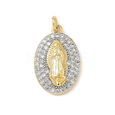 Brass Micro Pave Cubic Zirconia Pendants KK-D426-13B-G-1