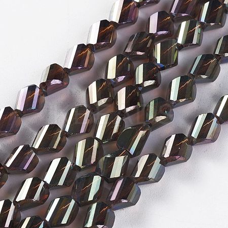 Electroplate Glass Beads Strands EGLA-E057-04B-07-1