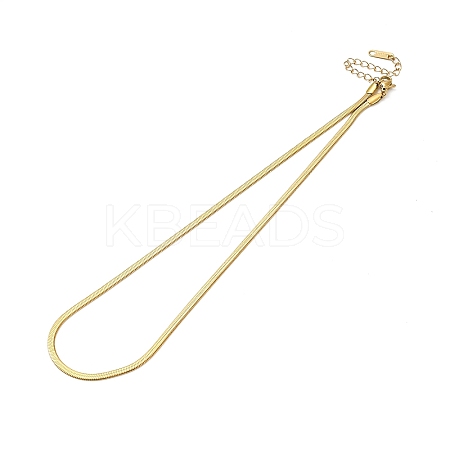 Ion Plating(IP) 304 Stainless Steel Herringbone Chain Necklace for Men Women NJEW-E076-03B-G-1