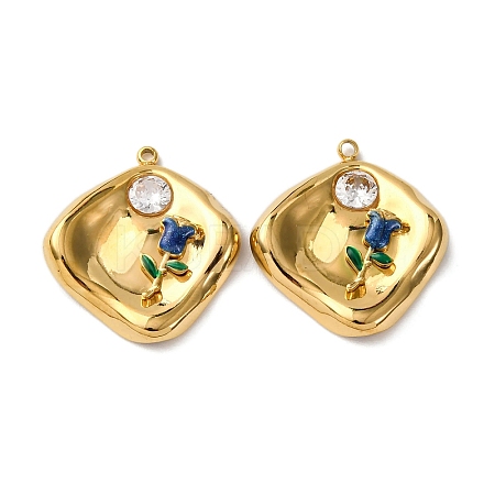 304 Stainless Steel Enamel Pendants STAS-L299-12G-01-1