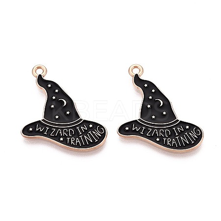 Halloween Theme Alloy and Enamel Pendants ENAM-T021-30E-02-1