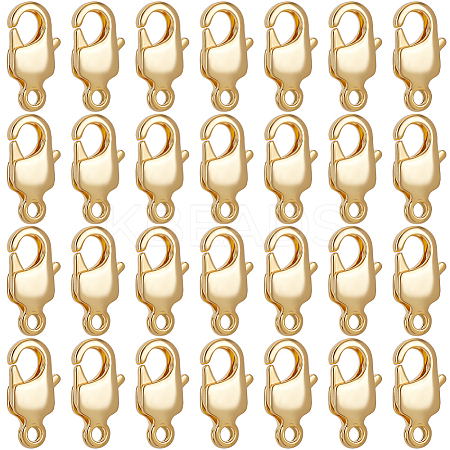30Pcs Brass Lobster Claw Clasps KK-BBC0014-66G-1