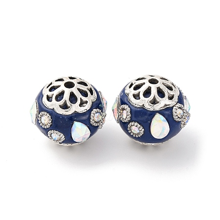 Handmade Resin Indonesia Round Beads IPDL-P005-07AS-02-1